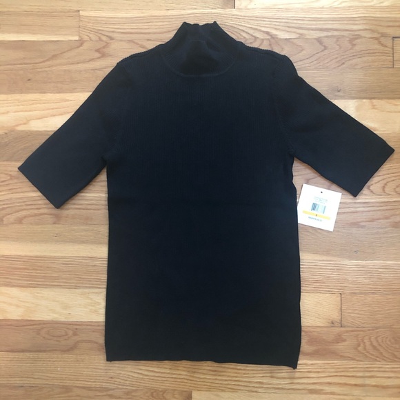 Ellen Tracy Downtown Glam Black Mock Turtleneck - Picture 7 of 9